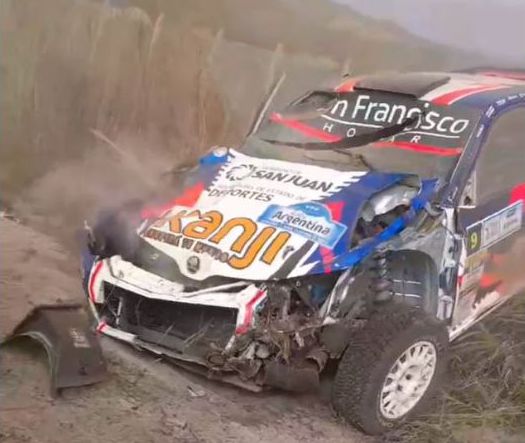 espectacular accidente de rally