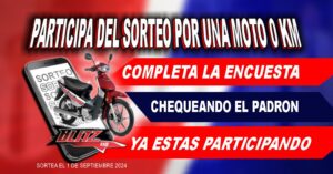 sorteo de una moto o kilometro vigiladores