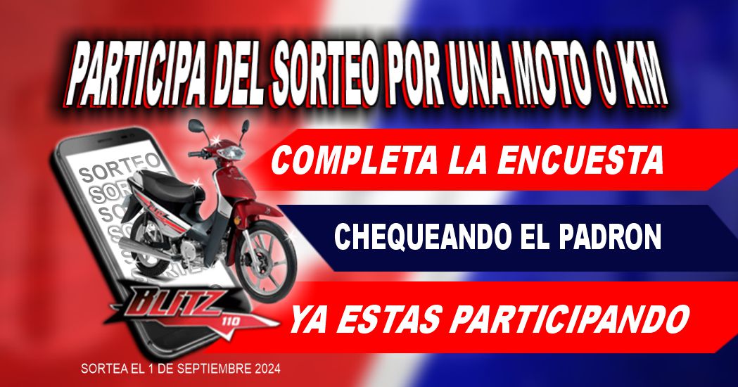 sorteo de una moto o kilometro vigiladores