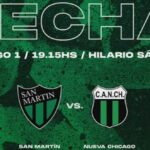 Este domingo, desde las 19:15 horas, San Martín de San Juan recibirá a Nueva Chicago en el estadio Hilario Sánchez, en el partido de vuelta por la semifinal del Torneo Reducido por el segundo ascenso a Primera División.