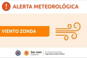 La Dirección de Protección Civil de San Juan emitió un alerta amarillo para el próximo jueves 8 de mayo, ante la previsión de fuertes vientos Zonda en los departamentos de Calingasta, Pocito, Rivadavia, Sarmiento, Ullúm y Zonda.