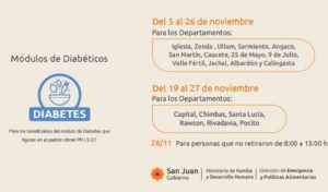 La Dirección de Emergencia y Políticas Alimentarias, dependiente del Ministerio de Familia y Desarrollo Humano, informó que durante noviembre se realizará una nueva entrega de módulos alimentarios destinados a personas con diabetes. Esta iniciativa busca asegurar una alimentación saludable y adecuada para quienes conviven con enfermedades crónicas en toda la provincia.