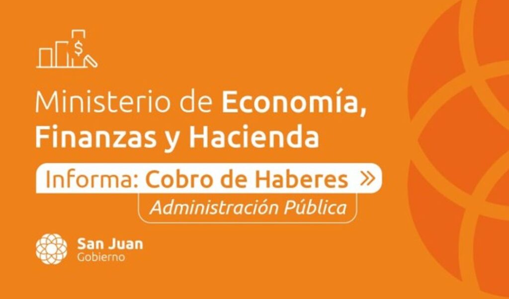 El Ministerio de Economía, Finanzas y Hacienda informó que los haberes correspondientes al mes de marzo de 2026 para la Administración Pública Provincial estarán acreditados el martes 31 de marzo.