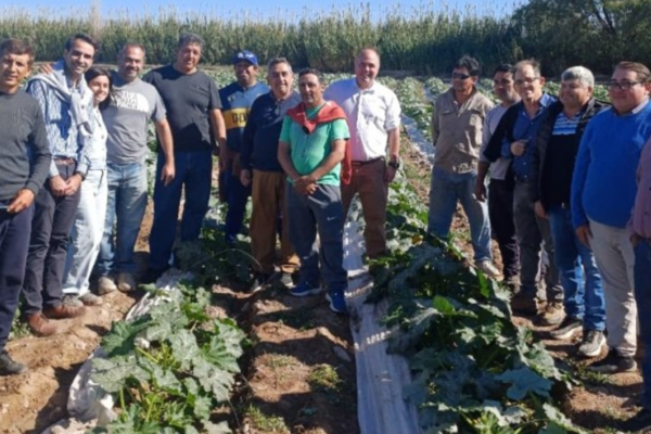 ASISTEN A PRODUCTORES DE ALBARDÓN AFECTADOS POR LA ROTURA DEL CANAL DE RIEGO