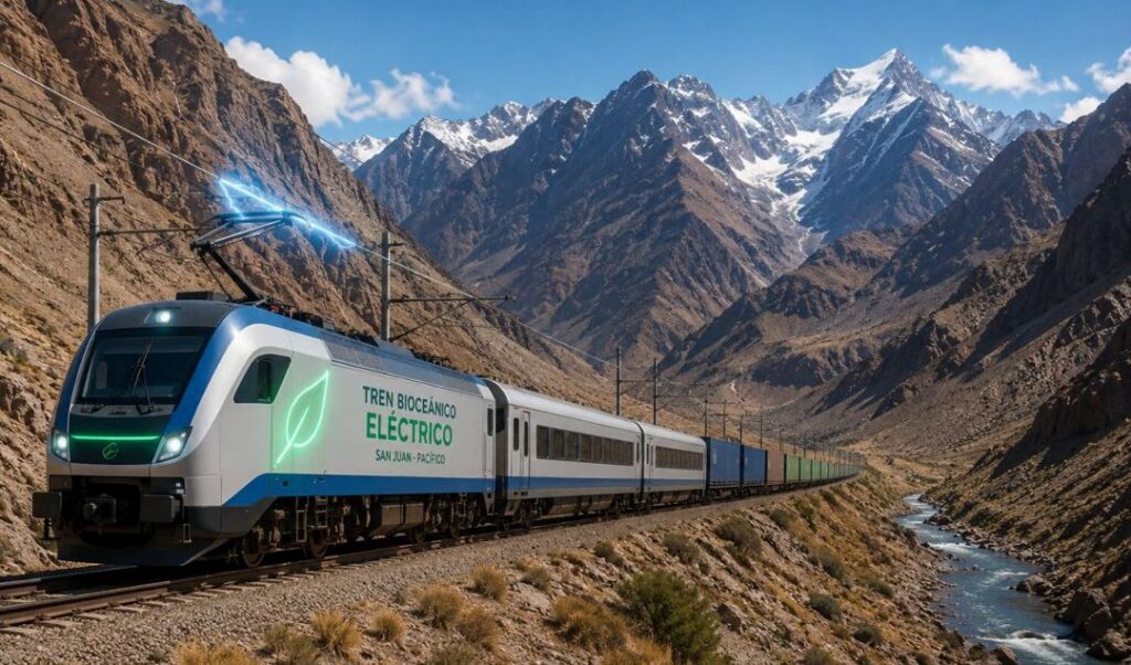 El empresario y desarrollador sanjuanino Cristian Betelú impulsa un ambicioso proyecto internacional que propone la creación de un Tren Bioceánico Eléctrico entre San Juan y la Región de Coquimbo, en Chile. La iniciativa busca conectar Barreal, Calingasta, el Paso de la Chapetona, Montepatria y el Puerto de Coquimbo mediante un moderno sistema ferroviario de carga y pasajeros.
