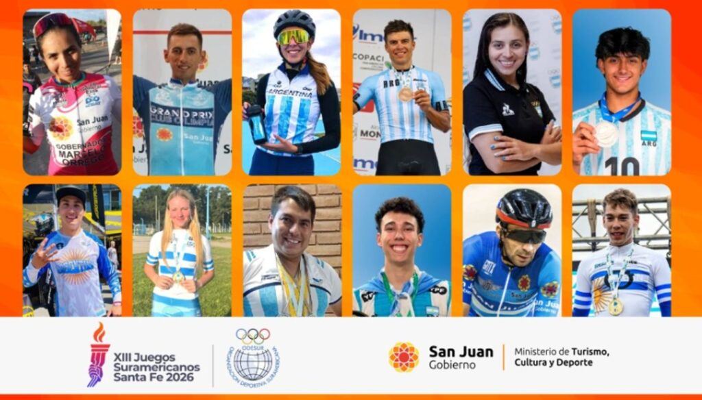 San Juan tendrá una importante representación en los Juegos Suramericanos ODESUR Santa Fe 2026, con doce atletas de elite que integrarán la delegación argentina en la competencia continental. El evento se desarrollará del 12 al 26 de septiembre en las ciudades de Santa Fe, Rosario y Rafaela y reunirá a destacados deportistas de distintos países de la región en una nueva instancia del ciclo olímpico.