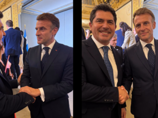 El gobernador de San Juan, Marcelo Orrego, mantuvo un encuentro con el presidente de Francia, Emmanuel Macron, en el marco de las actividades de Argentina Week, una iniciativa destinada a fortalecer los vínculos institucionales, comerciales y de inversión entre ambos países.